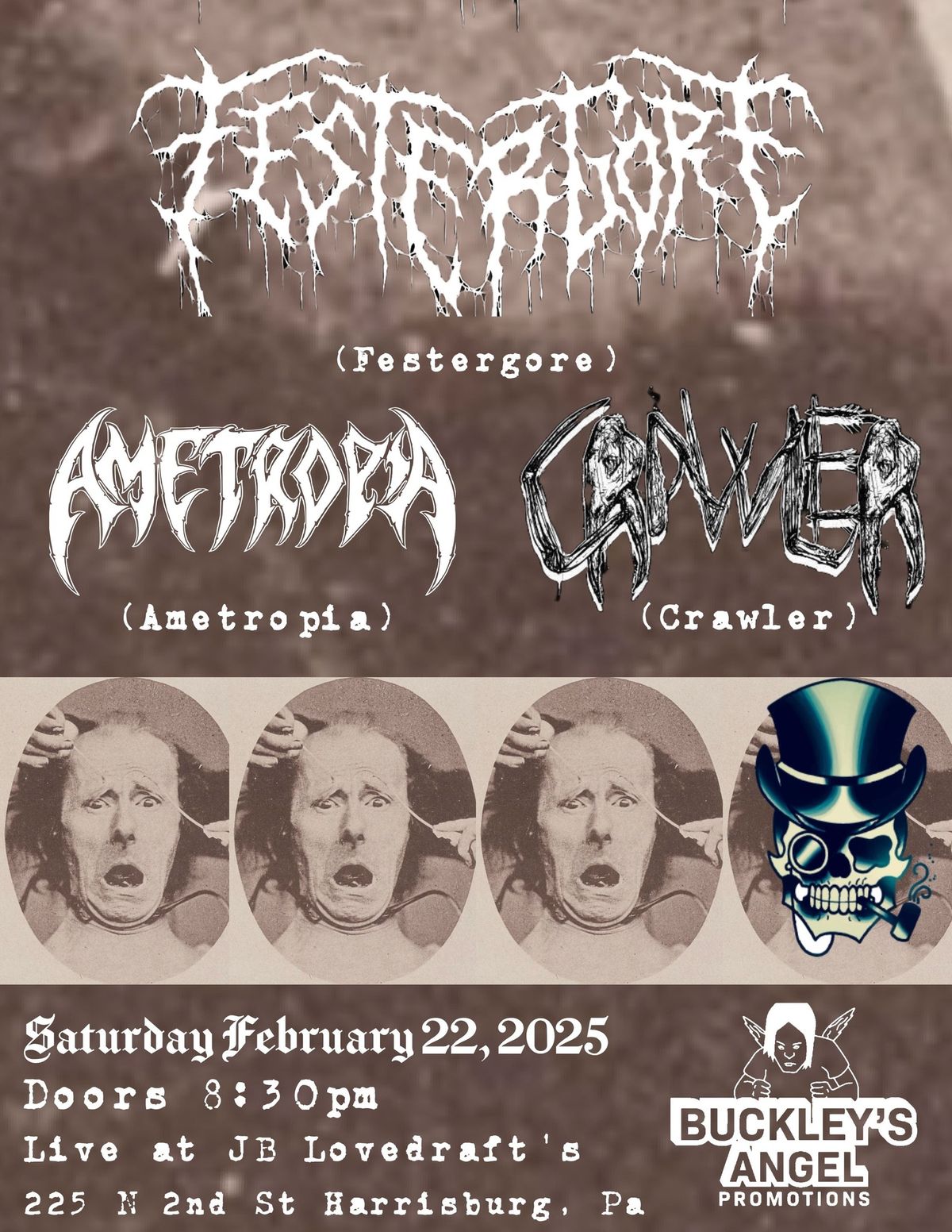 FESTERGORE, AMETROPIA, AND CRAWLER @ JB LOVEDRAFTS