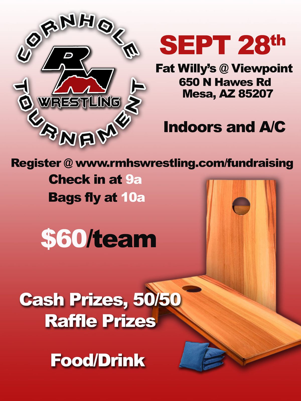 Red Mountain Annual Wrestling Cornhole Tournament