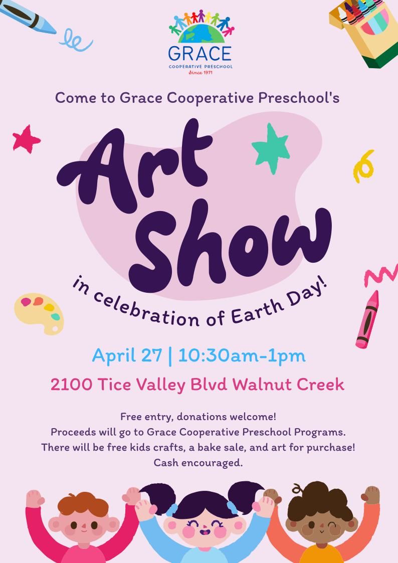 \u201cCelebrating Earth Day Through Art\u201d Grace Cooperative Preschool's Spring Fundraiser