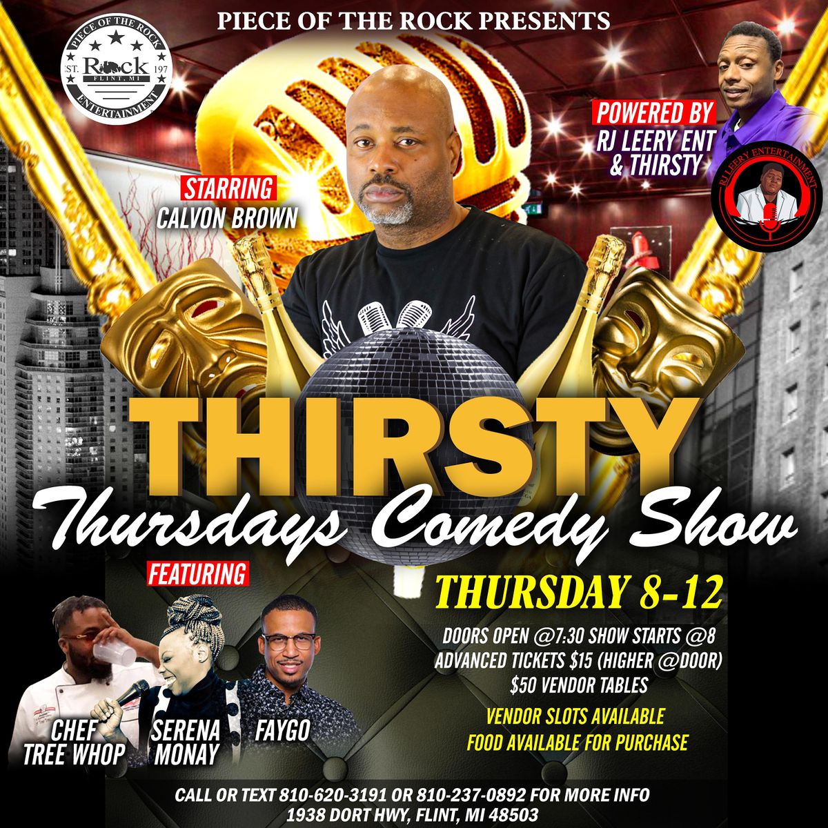 Thirsty Thursdays Comedy Show, Piece Of The Rock, Flint, 12 August 2021