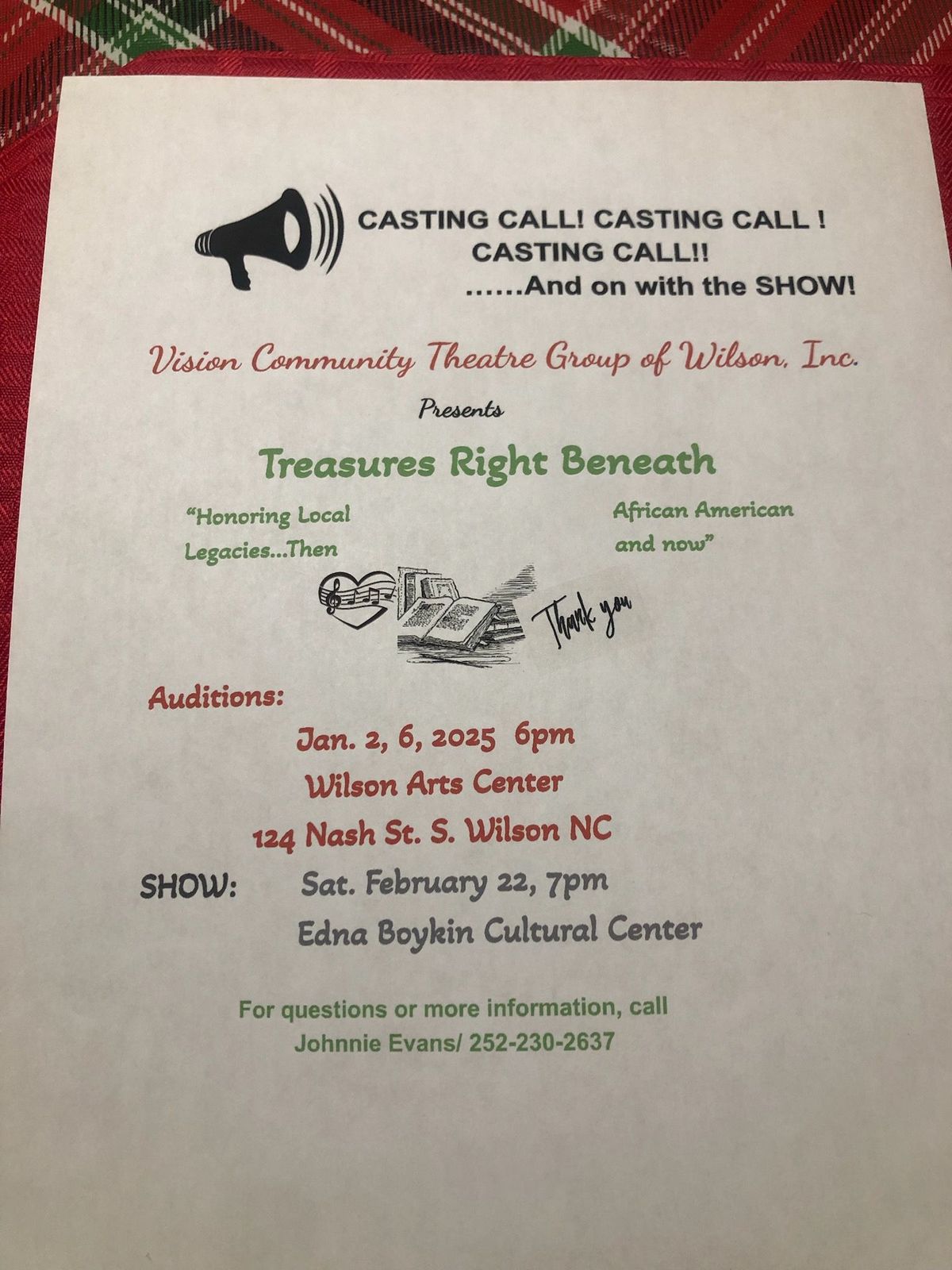 Treasures Right Beneath Casting Call