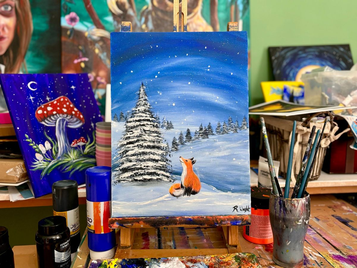 Pub Painting - Yates Doncaster - paint the \u2018Winter Fox!' 2