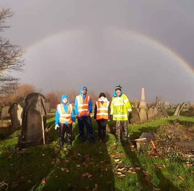 Come along in the morning to help out in this cemetery