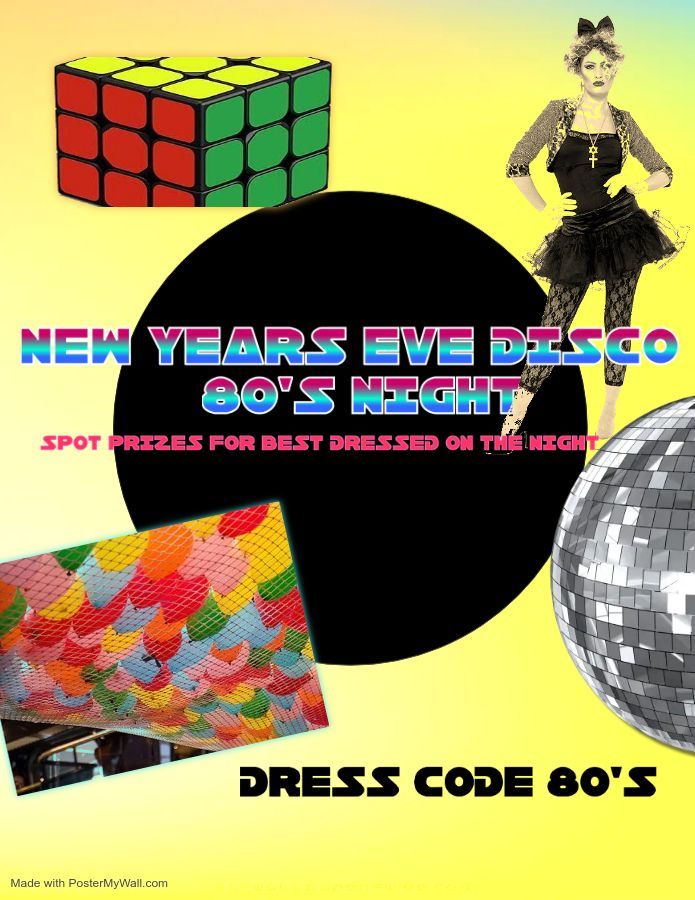 New Years Eve 80's fancy dress disco