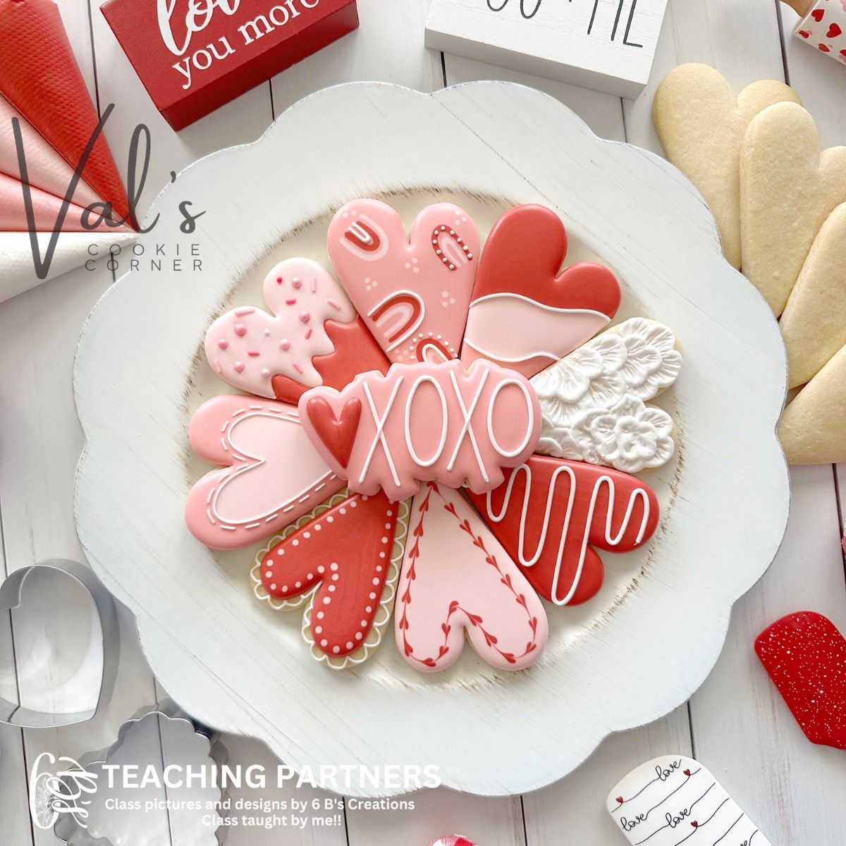 Heart Platter - Valentine Cookie Decorating Class