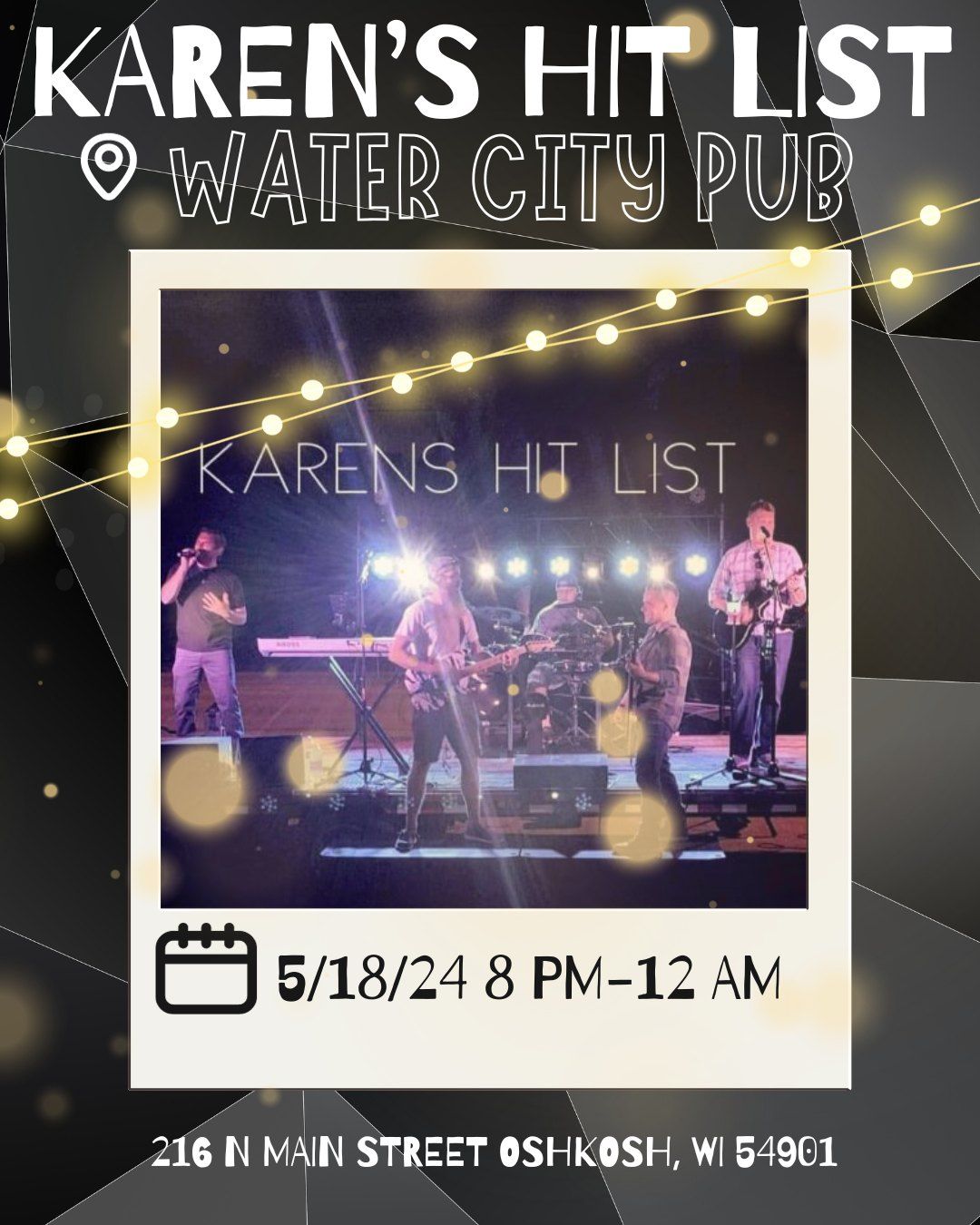 Karen's Hit List LIVE MUSIC @ Water City Pub 5\/18\/24