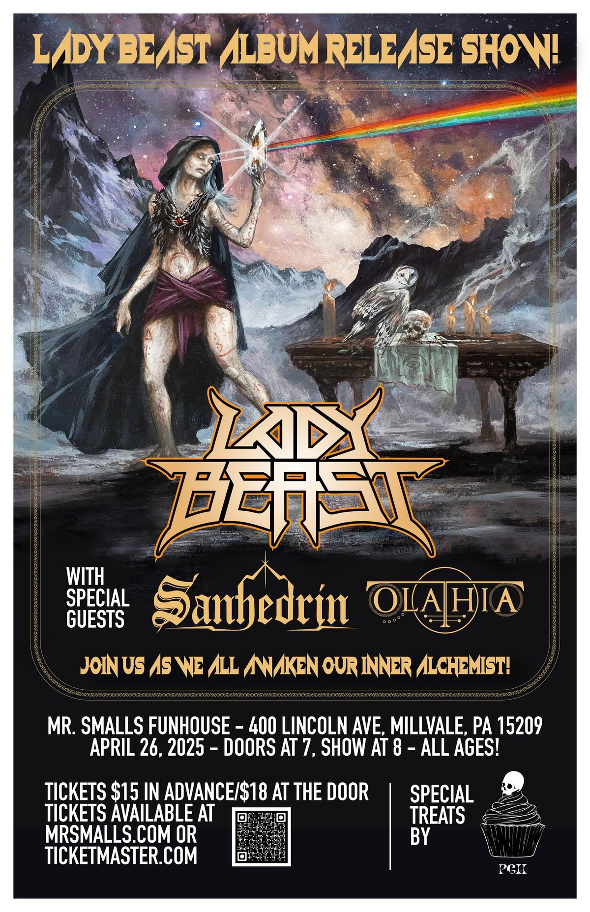 LADY BEAST ALBUM RELEASE SHOW! with Sanhedrin and Olathia!