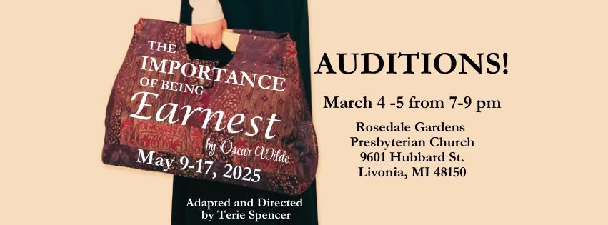 The Importance of Being Earnest Auditions