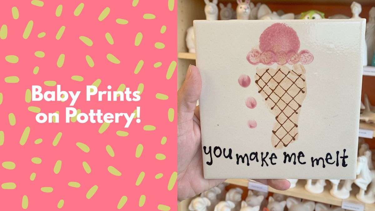 Baby Prints on Pottery - Ice Cream Prints