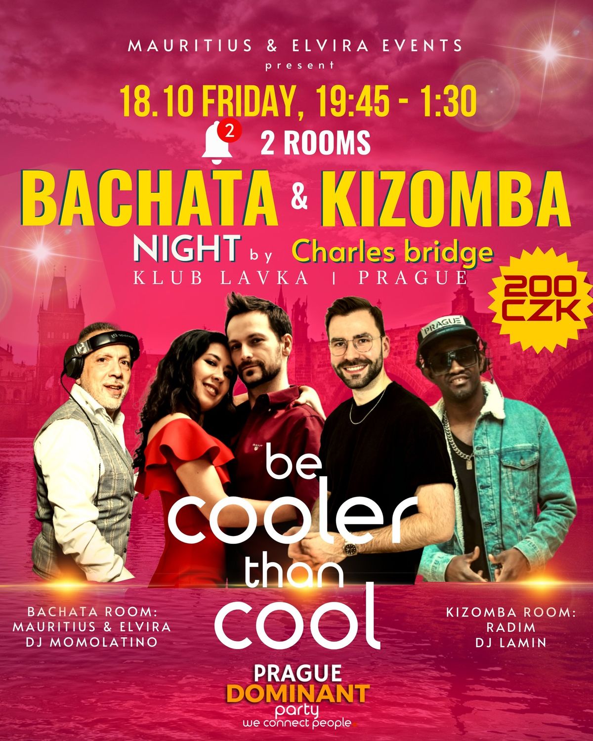 Bachata & Kizomba by Charles Bridge with DJ MomoLatino and DJ Lamin (2 rooms)