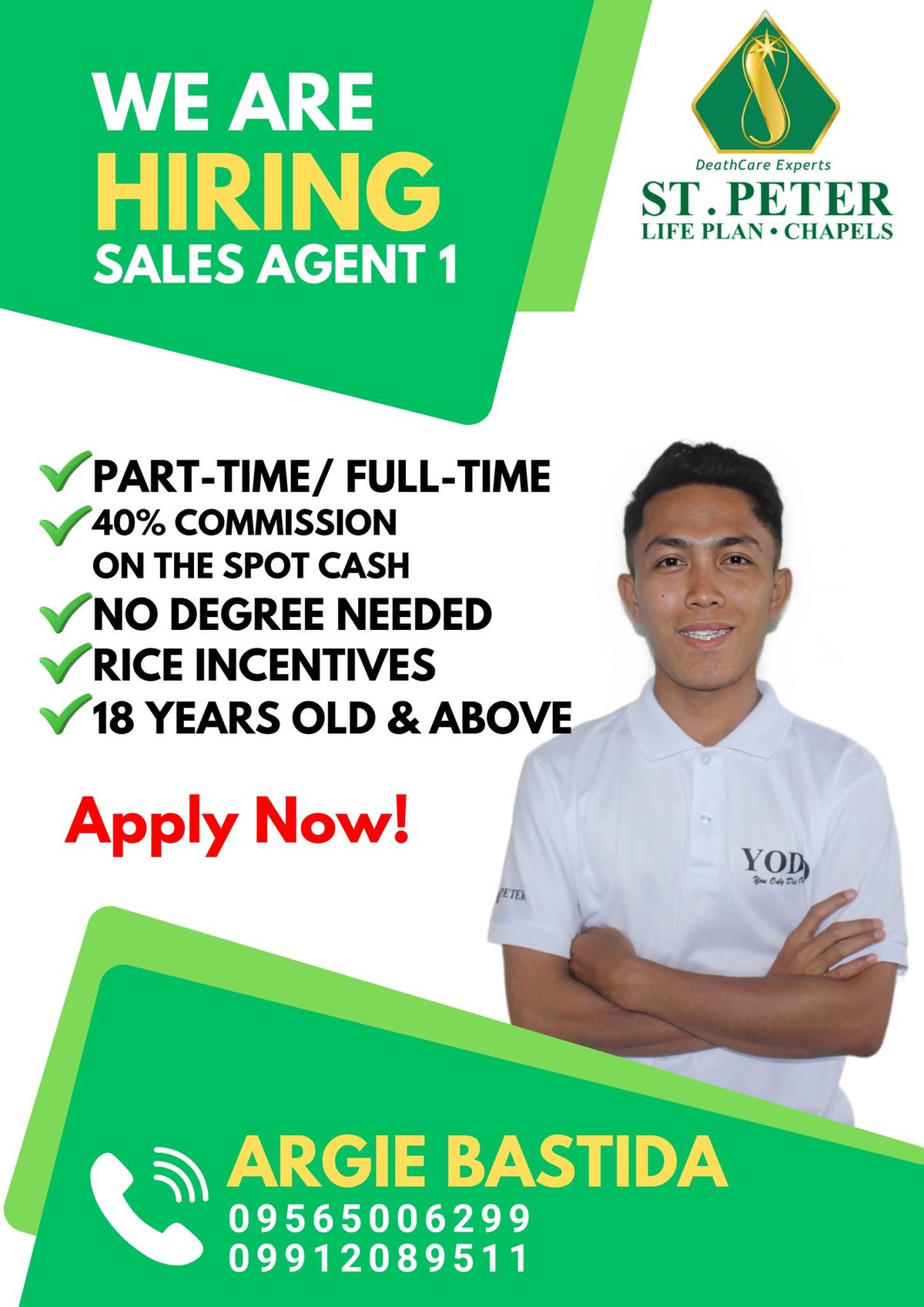 Be a St. Peterian Sales Agent now!