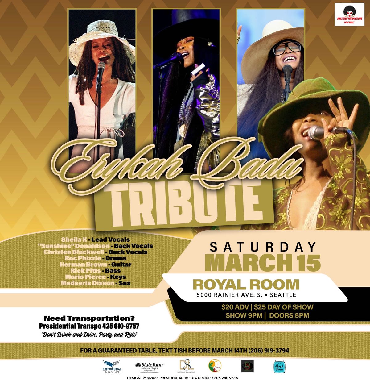 Mizz Tish Presents Erykah Badu Tribute (CANCELLED)