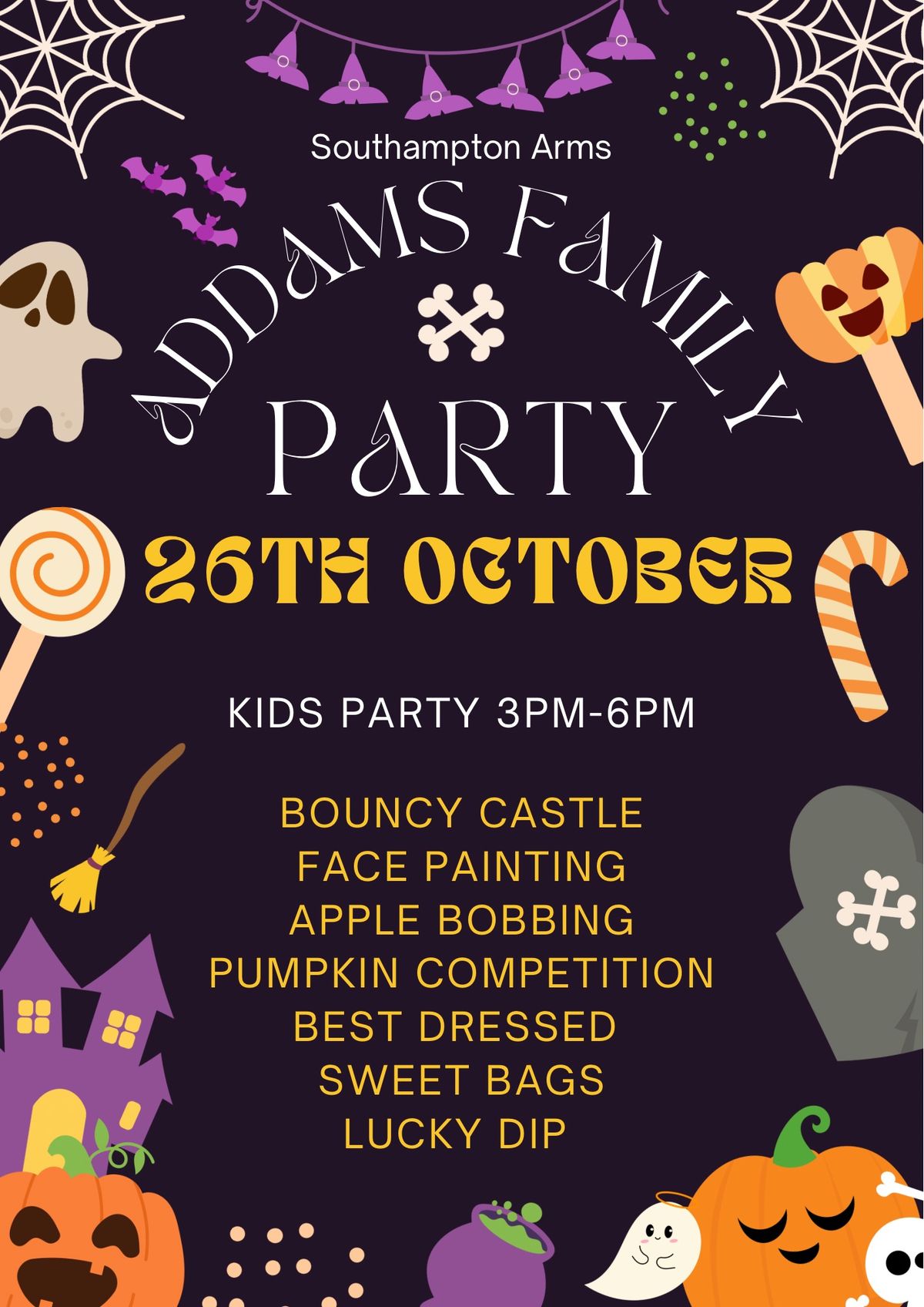 Kids Addams Family Halloween Party