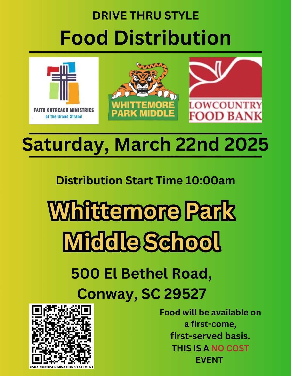 Whittemore Middle Free Food Distribution