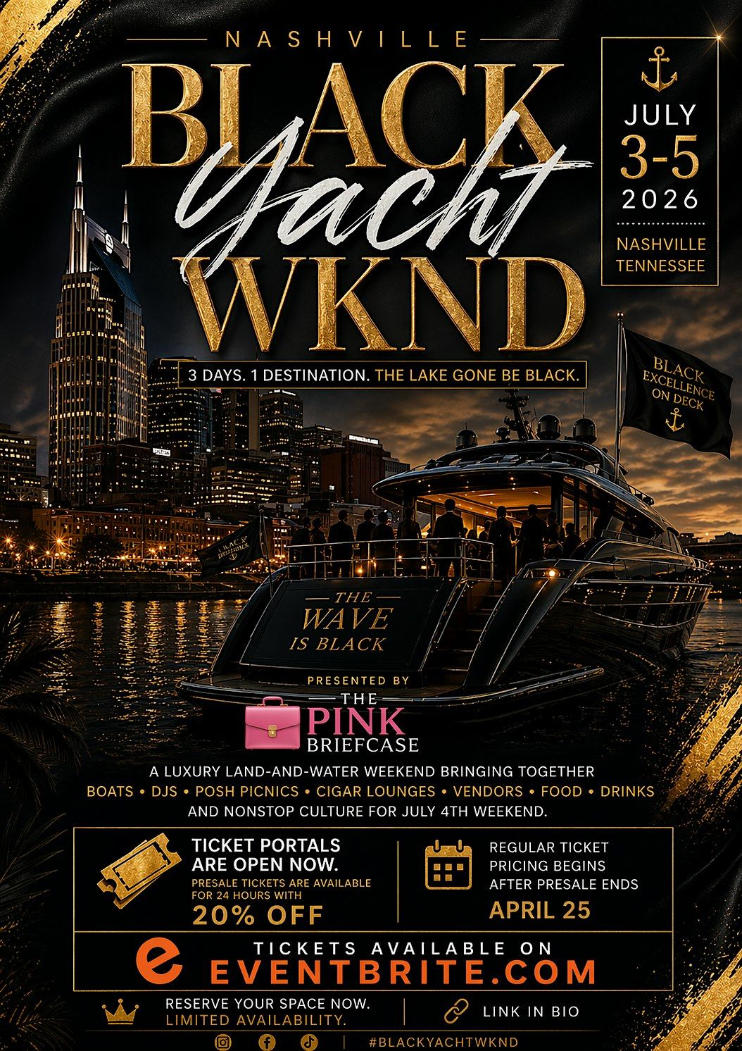 Nashville Black Yacht WKND