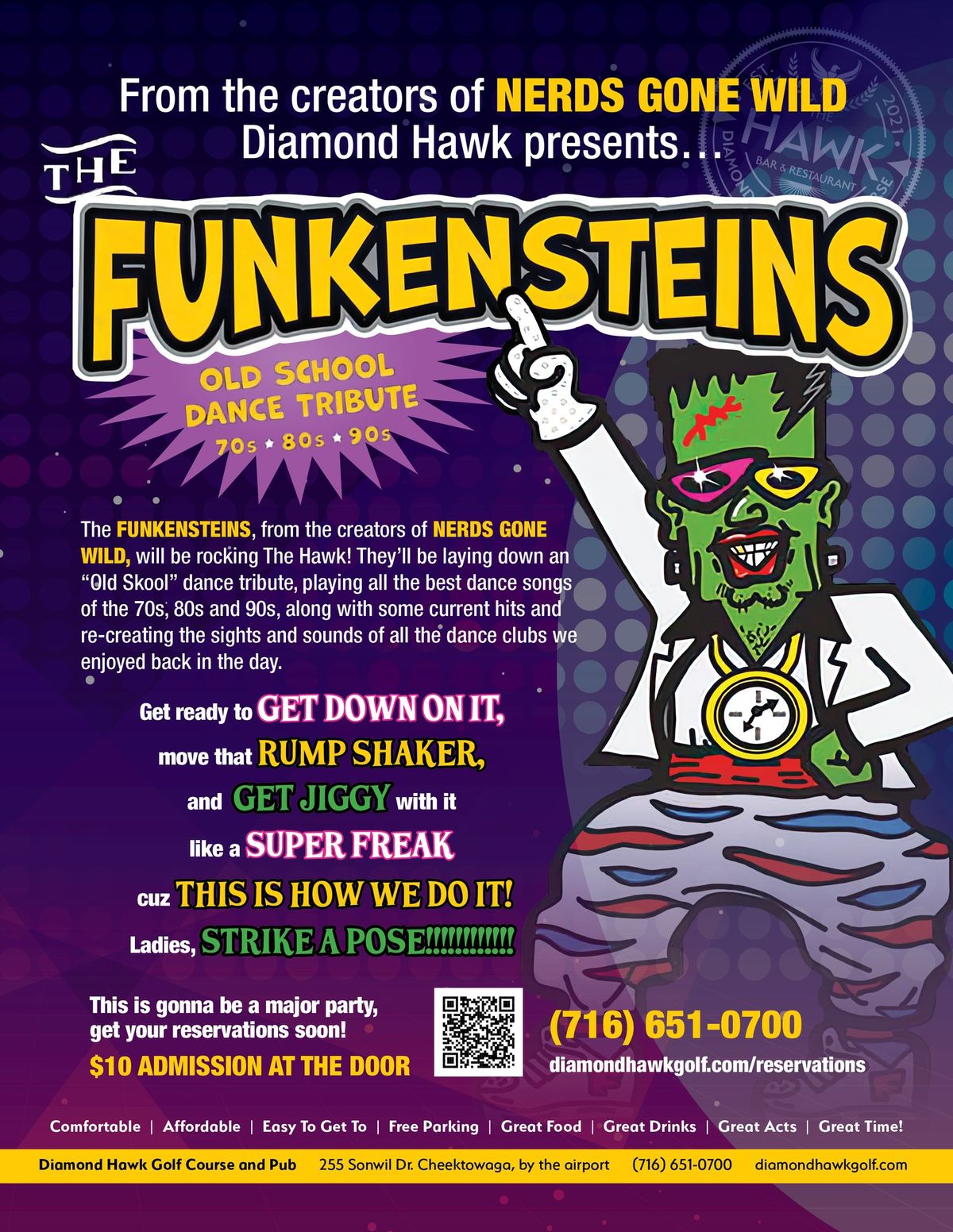 The Funkenstein's, from the creators of Nerd's Gone Wild, at The Hawk!