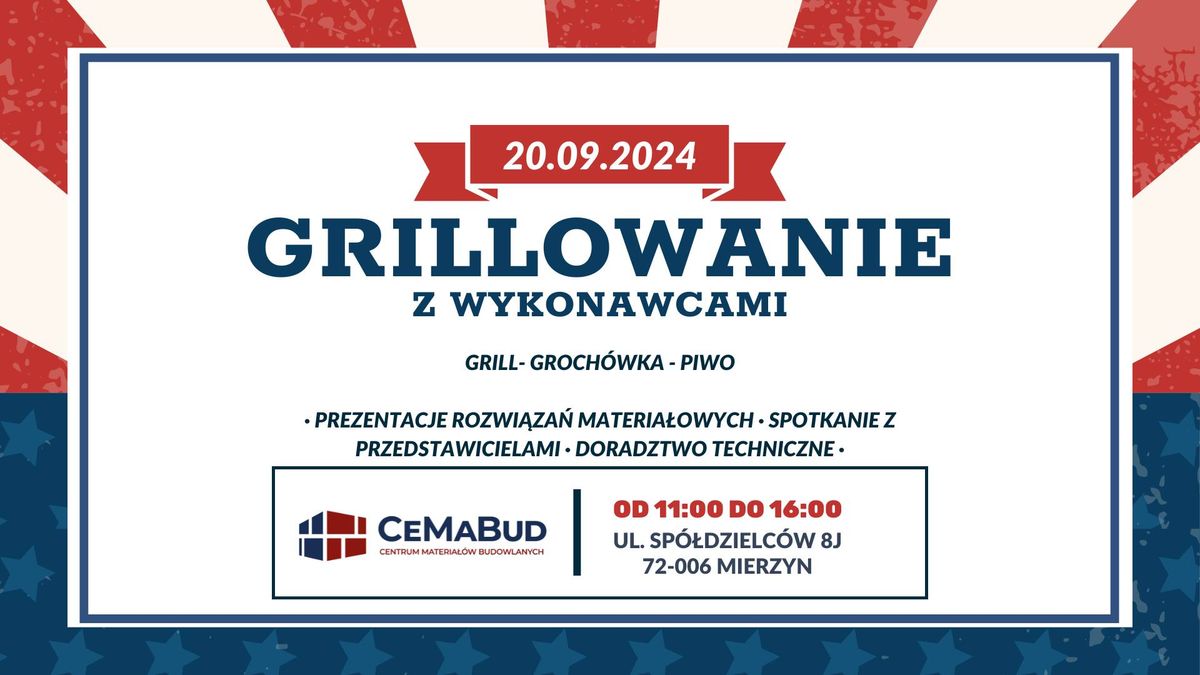 Grillowanie z wykonawcami! - 20.09.2024r. \/ Poznaj najnowsze rozwi\u0105zania w bran\u017cy budowlanej!