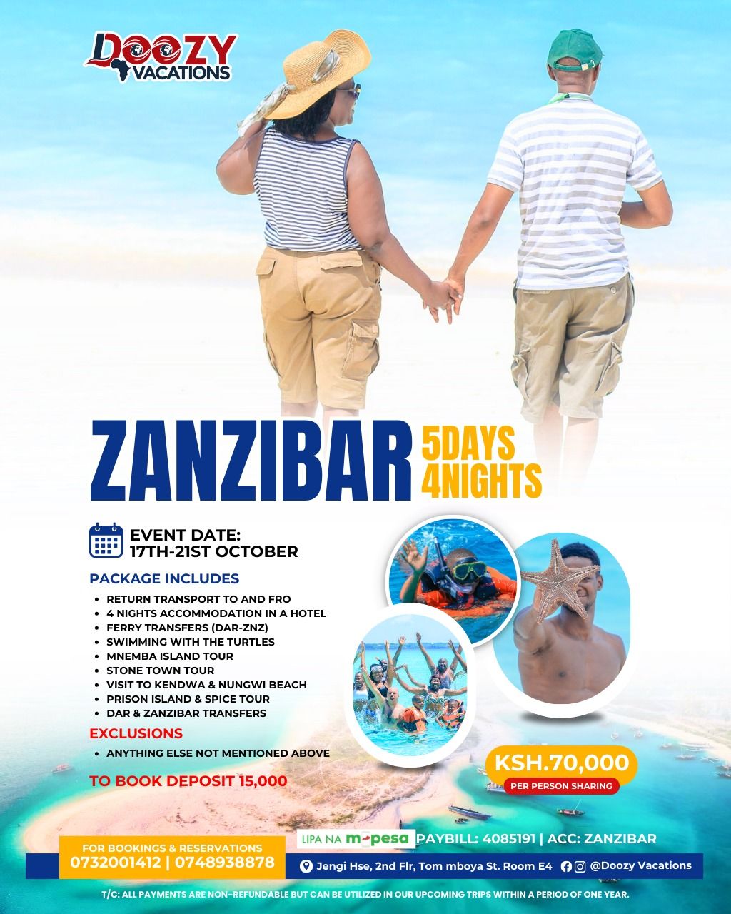 Unravel Zanzibar's Exotic Charms for 5 Days & 4 Nights !!