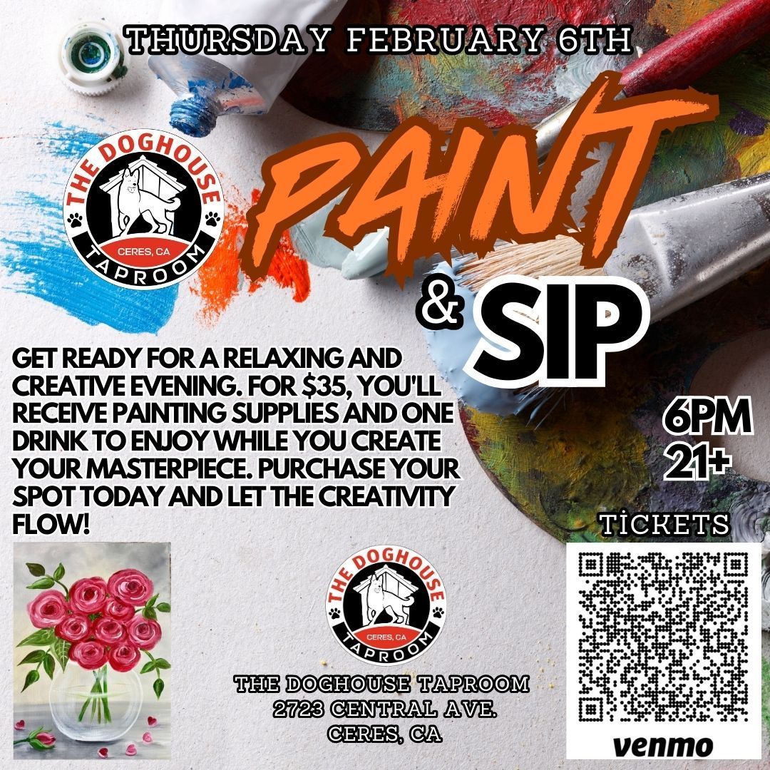 Paint & Sip at The Doghouse Taproom \ud83c\udf7b\ud83c\udfa8\ud83d\udd8c\ufe0f