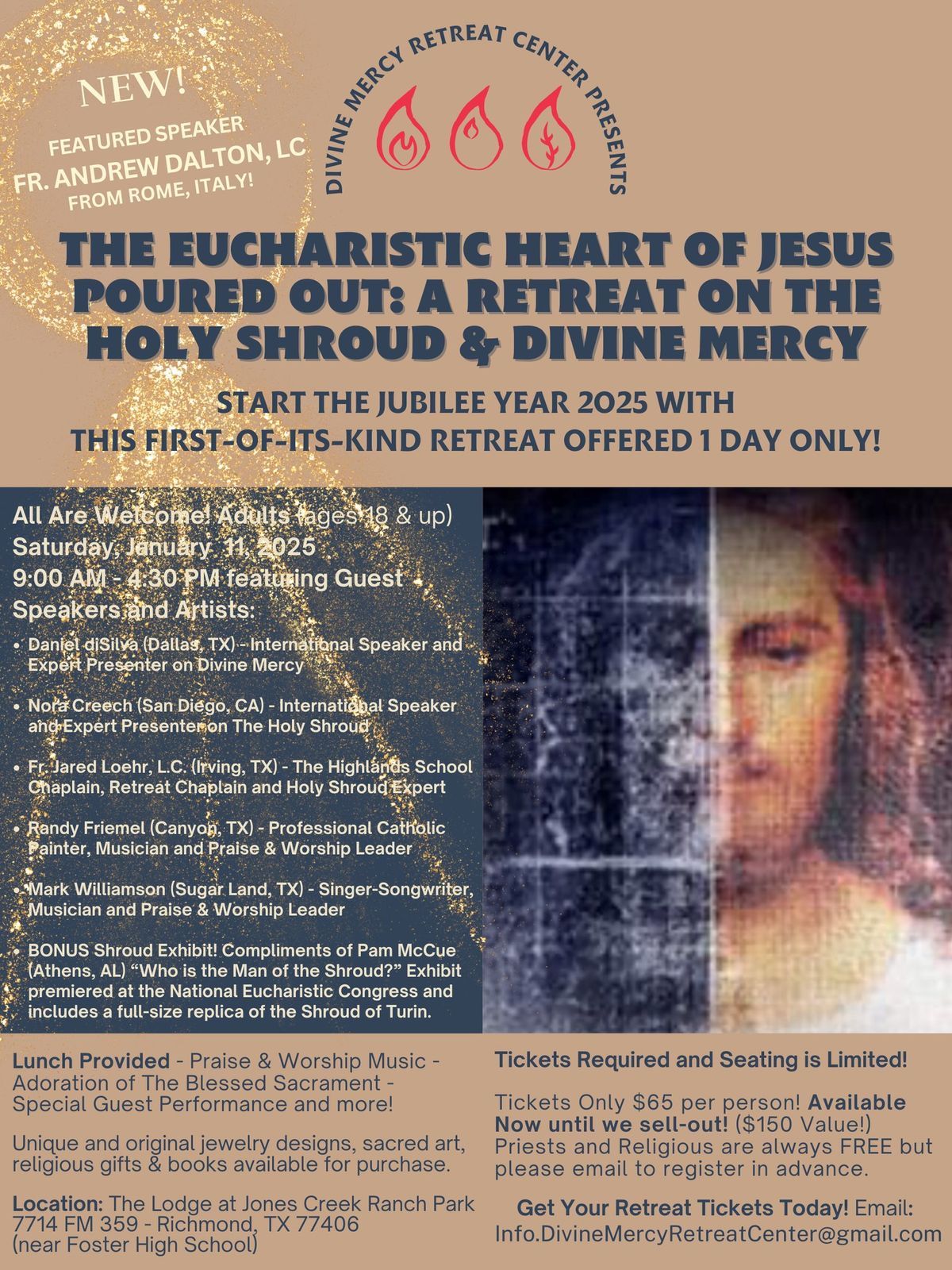 The Eucharistic Heart of Jesus Poured Out: A Retreat on the Holy Shroud and Divine Mercy