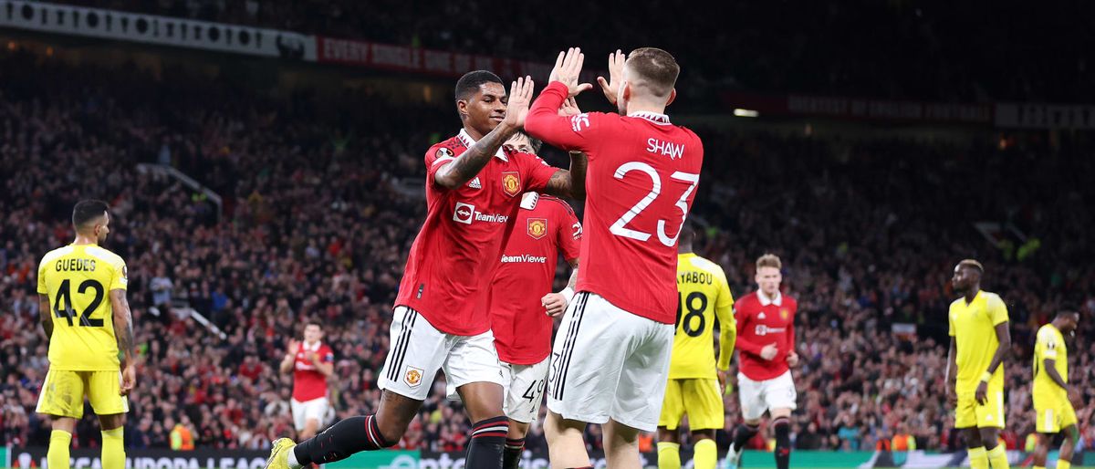 Brighton and Hove Albion FC at Manchester United FC at Old Trafford Football Ground