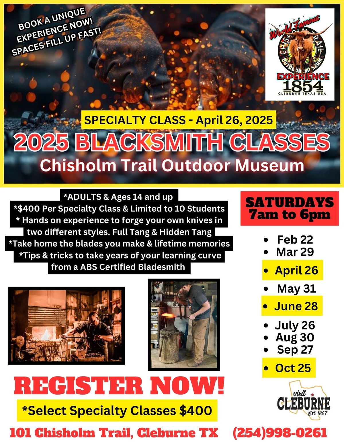 2025 SPECIALTY Blacksmith Class - April 26, 2025