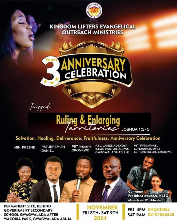 KLEO MINISTRIES 3RD YEAR ANNIVERSARY TAGGED: RULING AND ENLARGING TERRITORIES