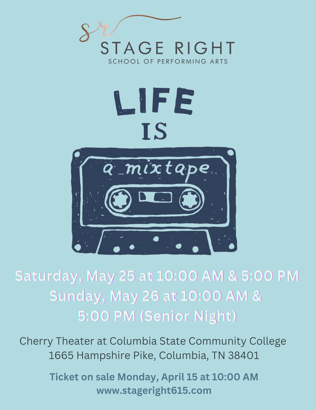 Recital 2024 - Life is a Mixtape - Saturday 5:00 PM