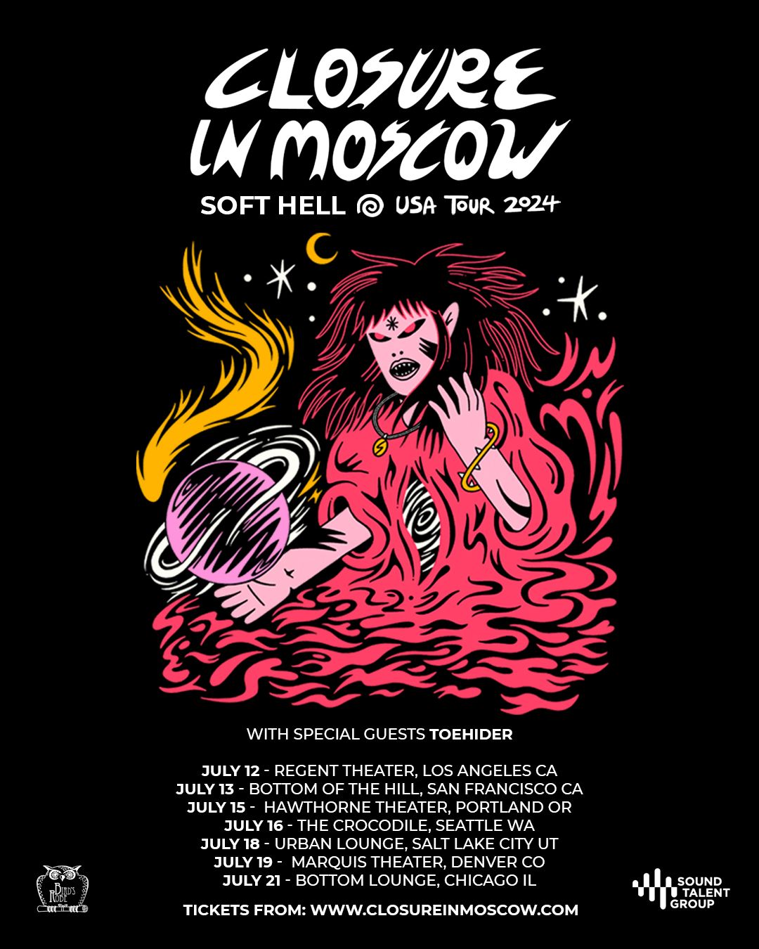 Closure In Moscow Soft Hell July 2024 US Tour | Bottom Of The Hill, San Fran