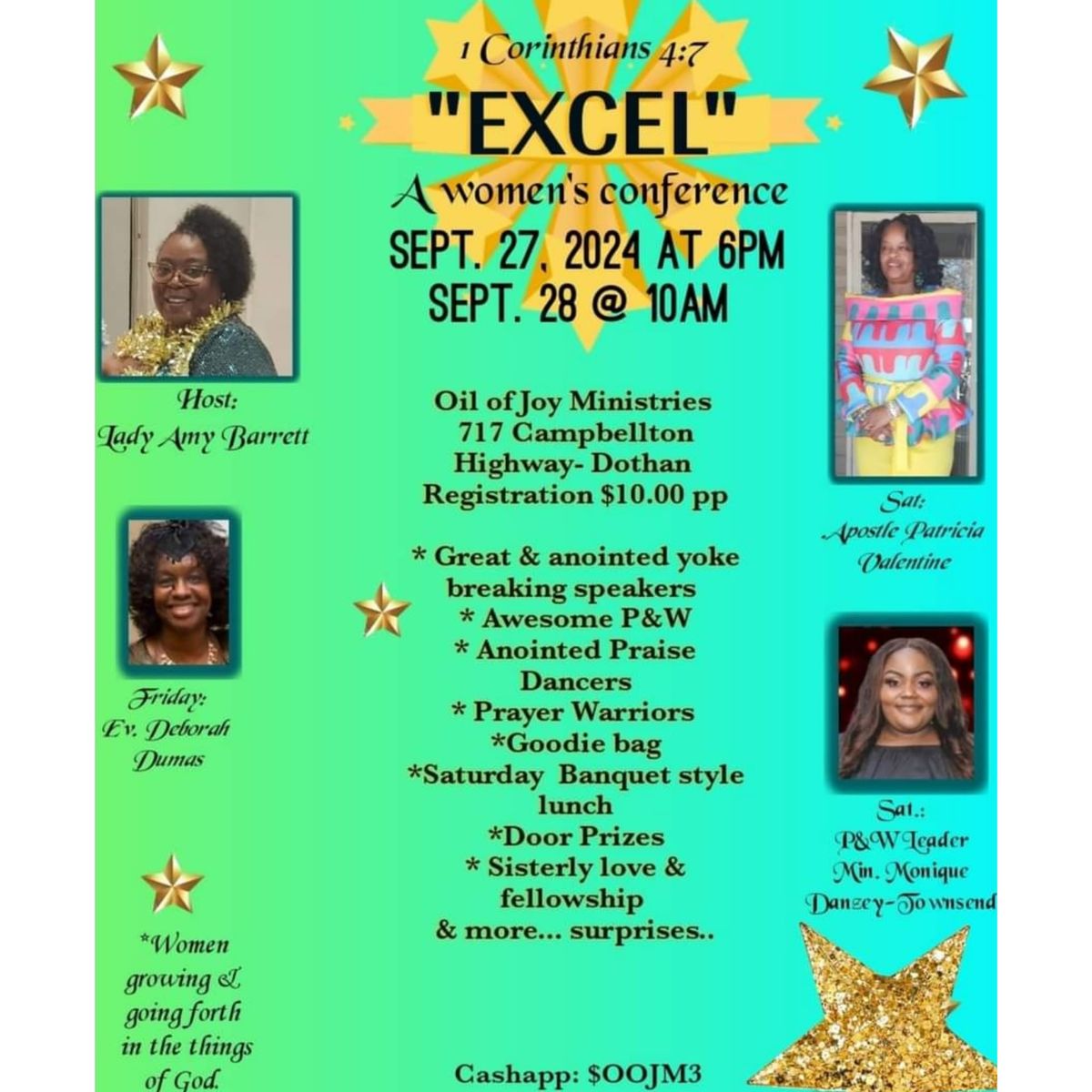 "Excel", a two day women's conference. 