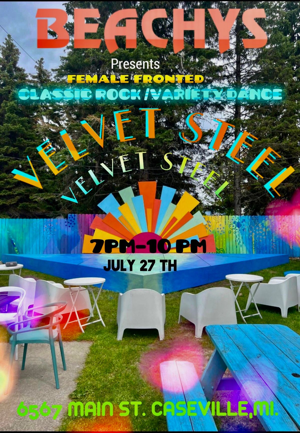 VELVET STEEL ROCKS  BEACHYS in caseville mi 