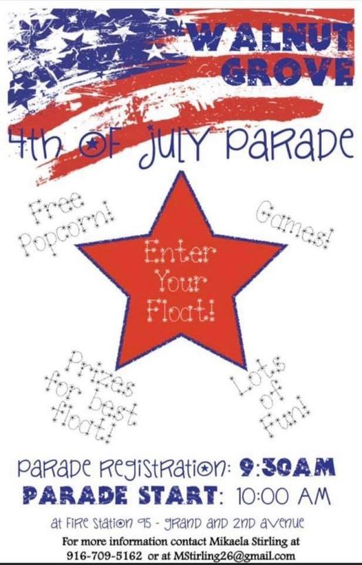 Walnut Grove 4th of July Parade, 14109 Grand Ave, Walnut Grove, CA