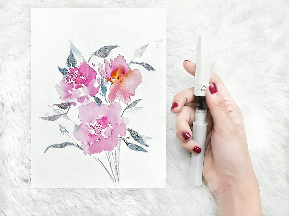 Floral Painting With Watercolors