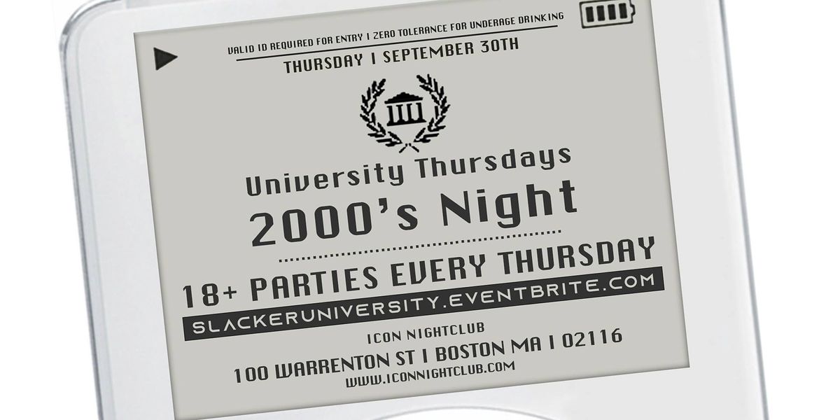 University Thursdays - Early 2000's Night