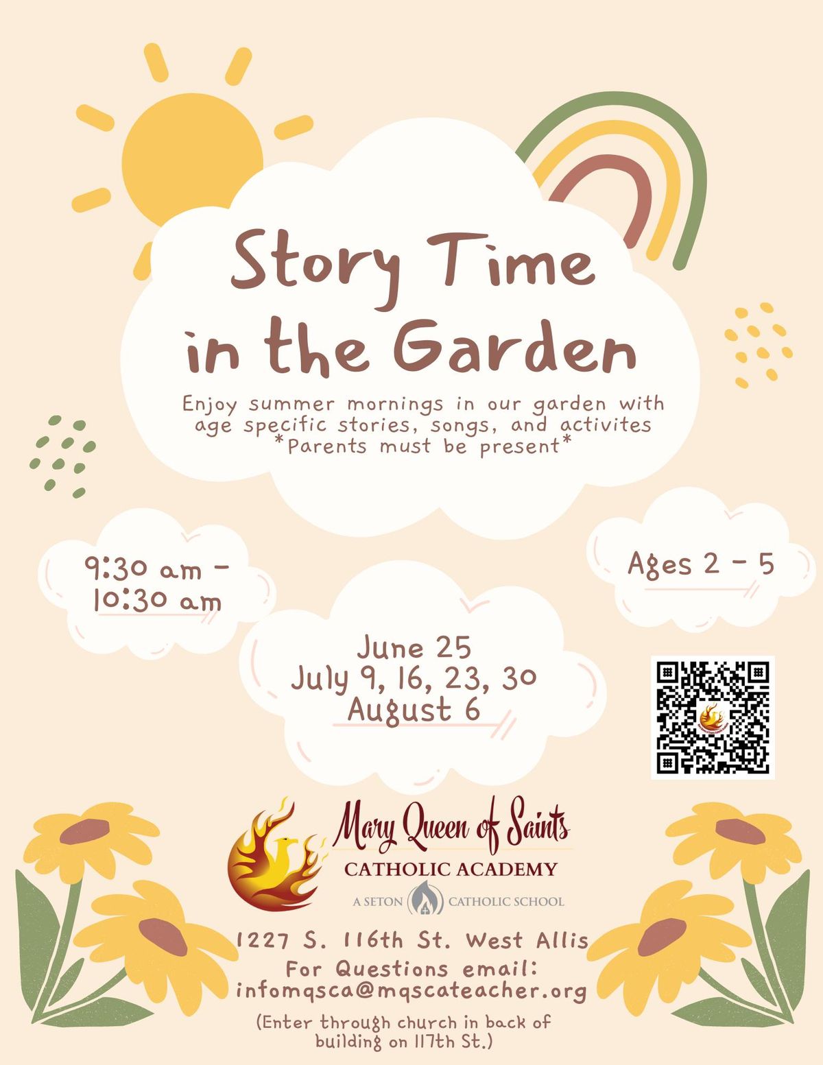 Summer Storytime in the Garden at MQS