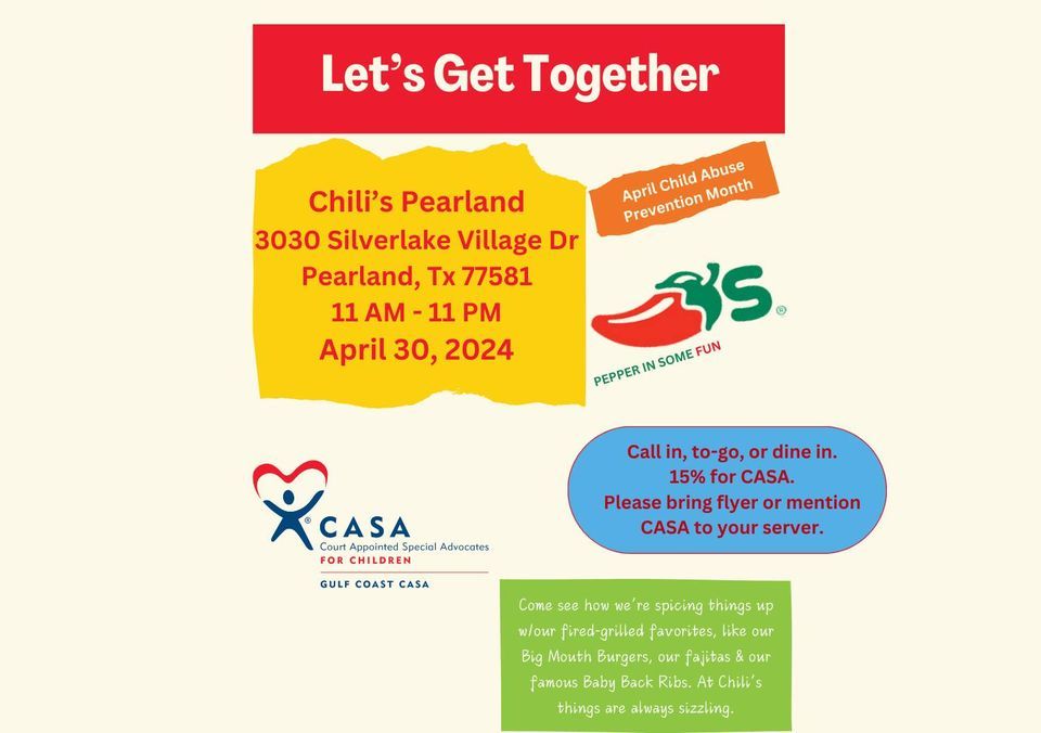 Giveback Night @ Chili's Pearland for "Child Abuse Awareness Month"