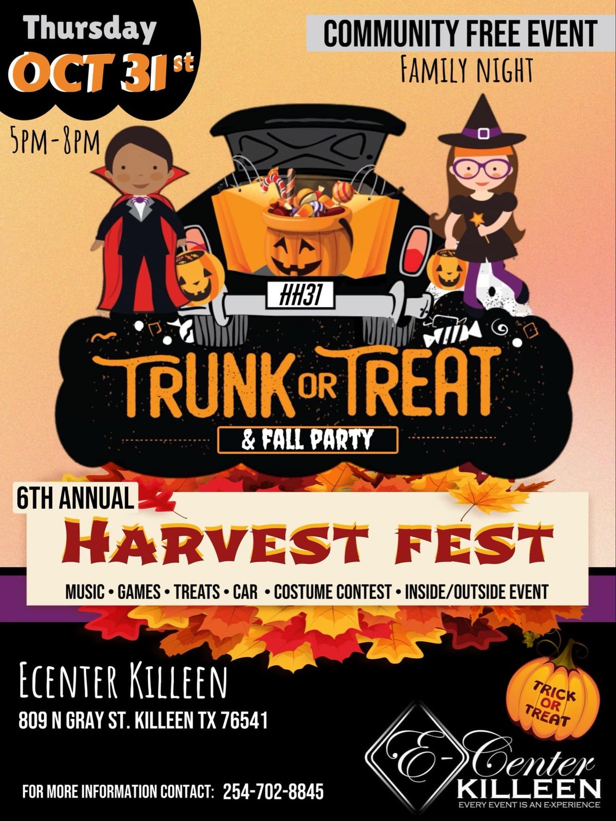 6th Annual Trunk or Treat Harvest Fest