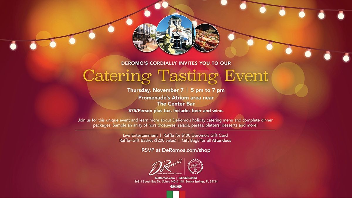 \ufeffDeRomo's Catering Tasting Event in The Center Bar Atrium