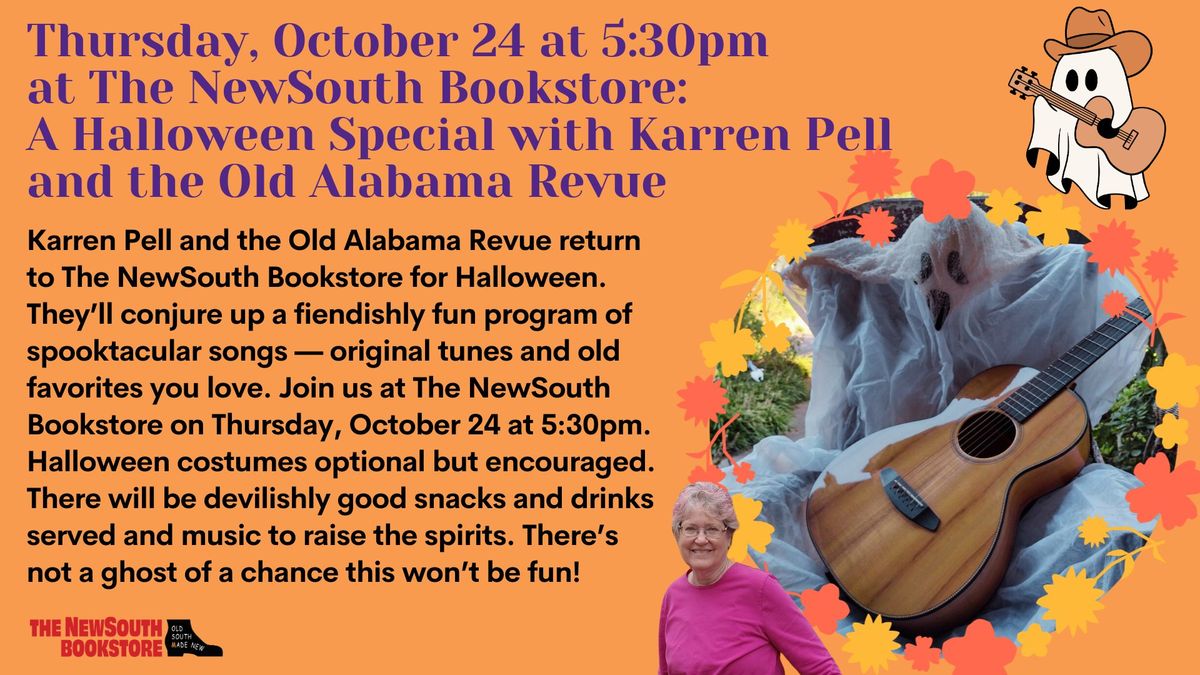 Karren Pell and the Old Alabama Revue performing a Halloween Special at The NewSouth Bookstore!