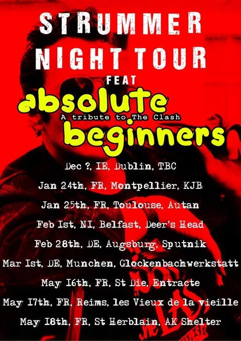 JOE STRUMMER NIGHT feat. ABSOLUTE BEGINNERS (Dublin) + SLANDER TONGUE (Berlin) | M\u00fcnchen