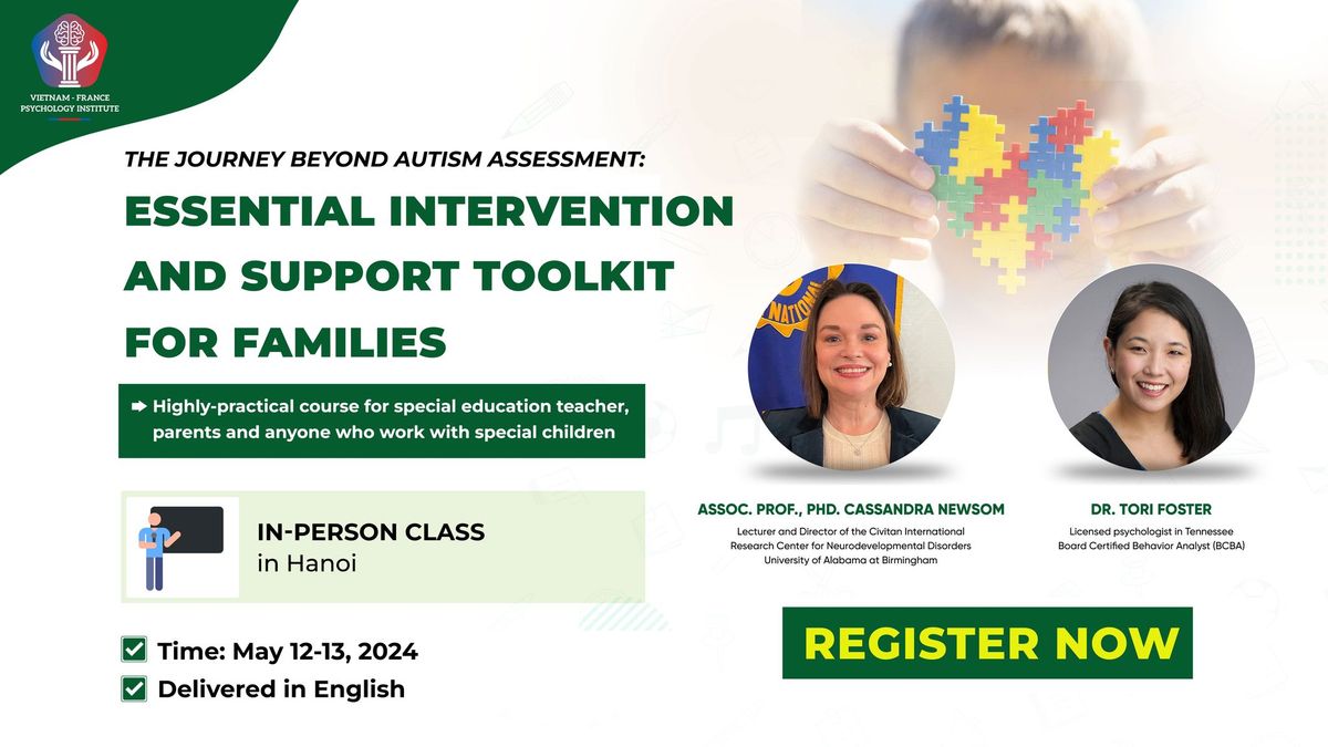 [IN-PERSON CLASS] THE JOURNEY BEYOND AUTISM ASSESSMENT: ESSENTIAL INTERVENTION & SUPPORT TOOLKIT