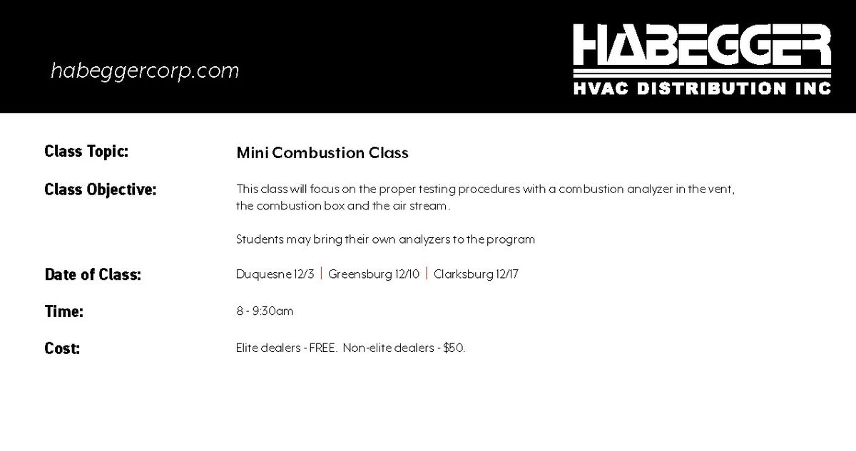 Mini Combustion Class | Greensburg