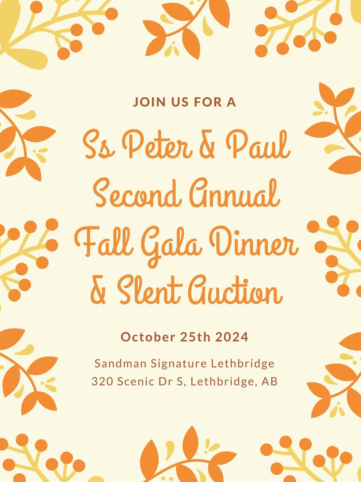 2nd Annual Fall Gala Dinner & Silent Auction