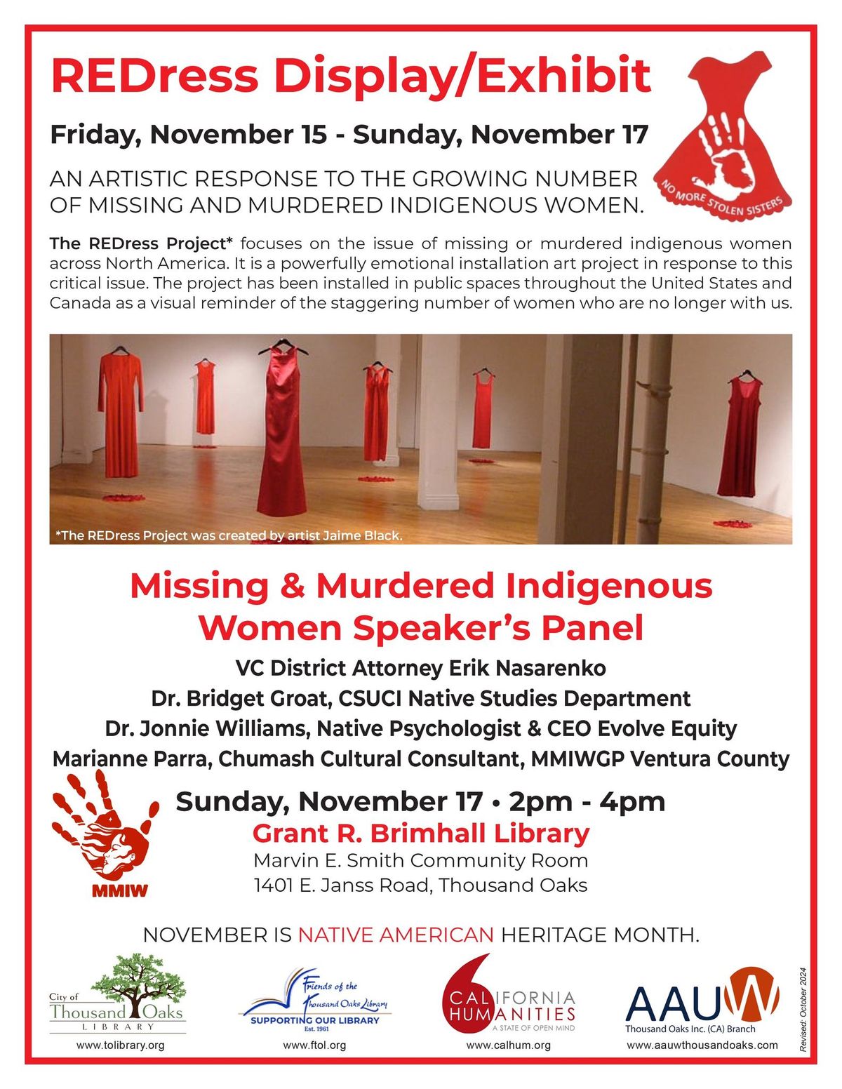 REDress Exhibit and Speaker\u2019s Program