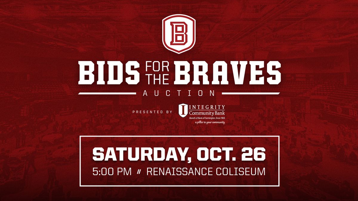 Save the Date for the 2024 Bids for the Braves presented by Integrity Community Bank