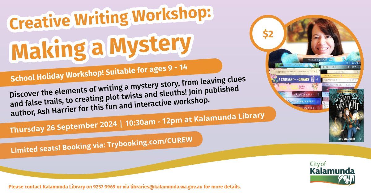 Mystery Writing Workshop for kids