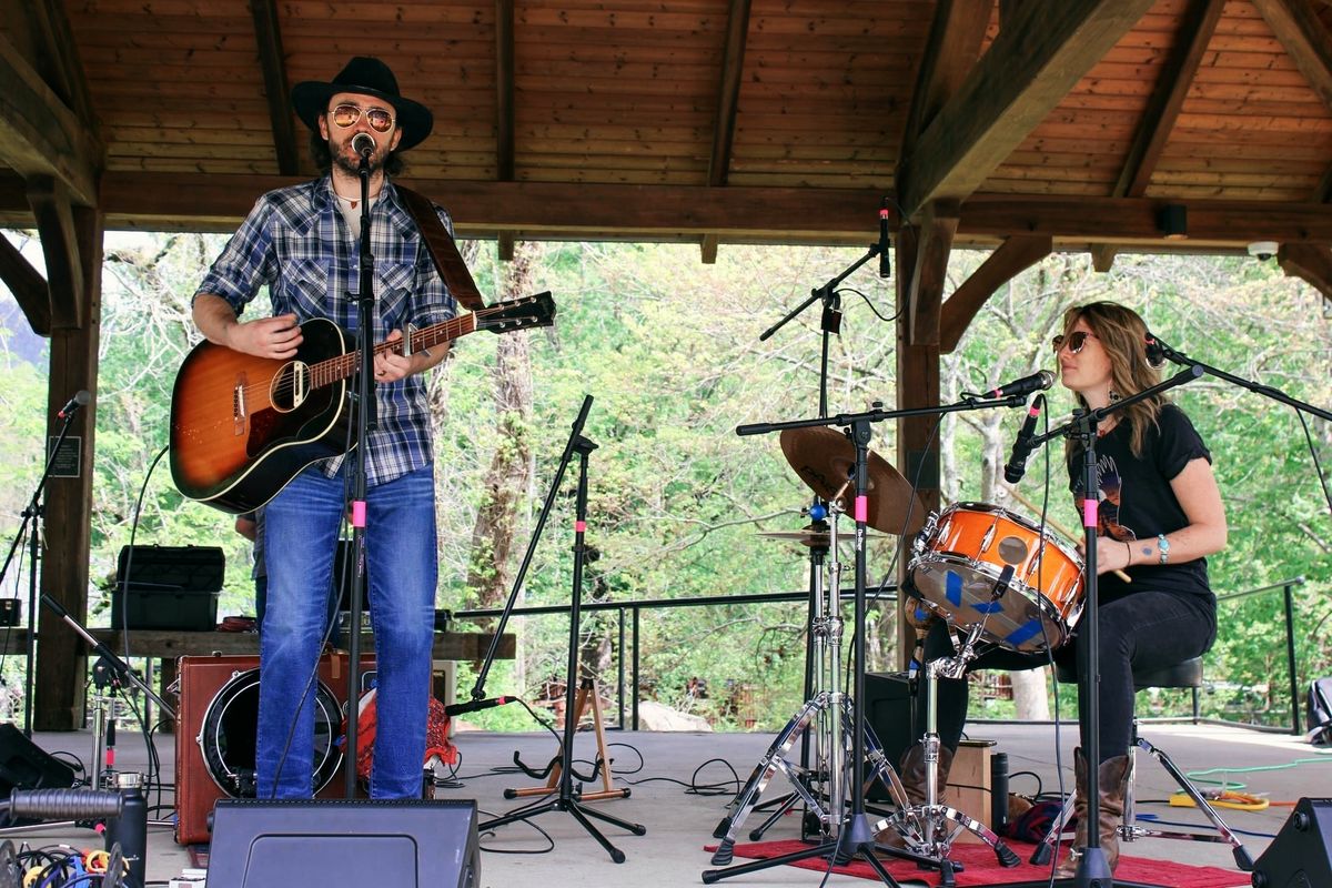 Seth and Sara at Blue Ridge Beer Garden