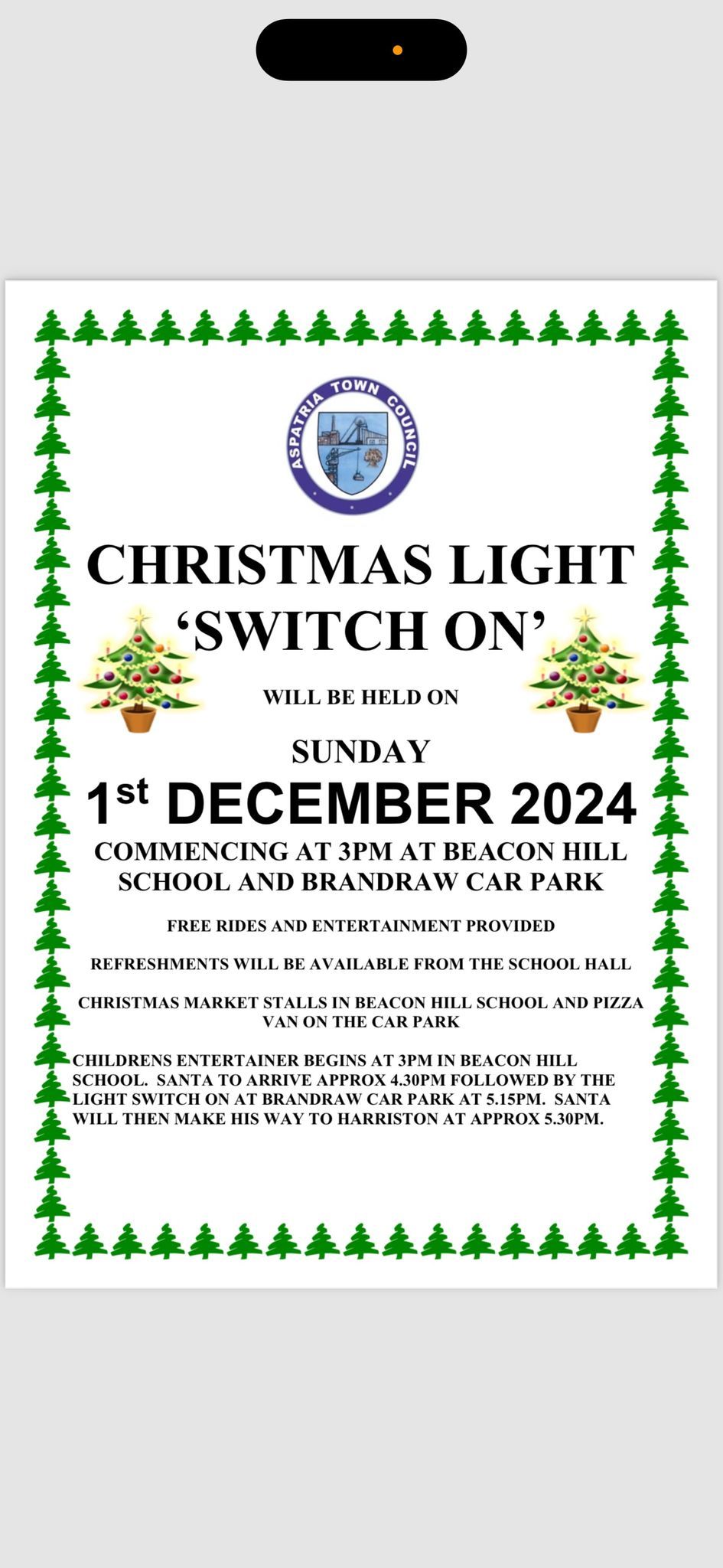 Beacon Hill School Christmas Light Switch On