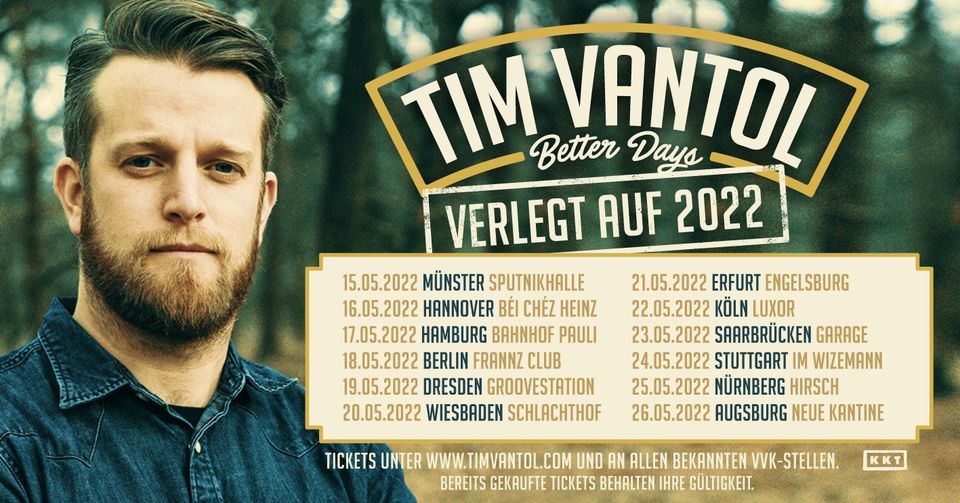 Tim Vantol -  Better Days - Hamburg (verlegt auf 2022)