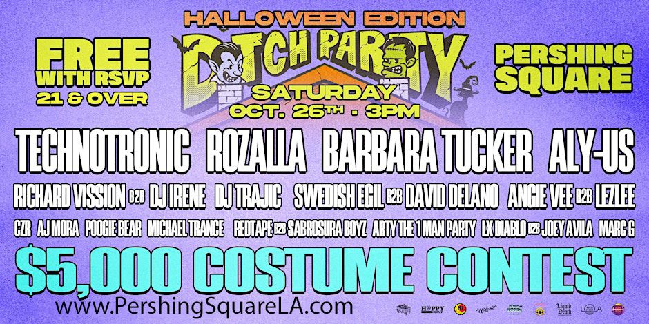 Halloween Ditch Party: Technotronic, Barbara Tucker & More! FREE EVENT